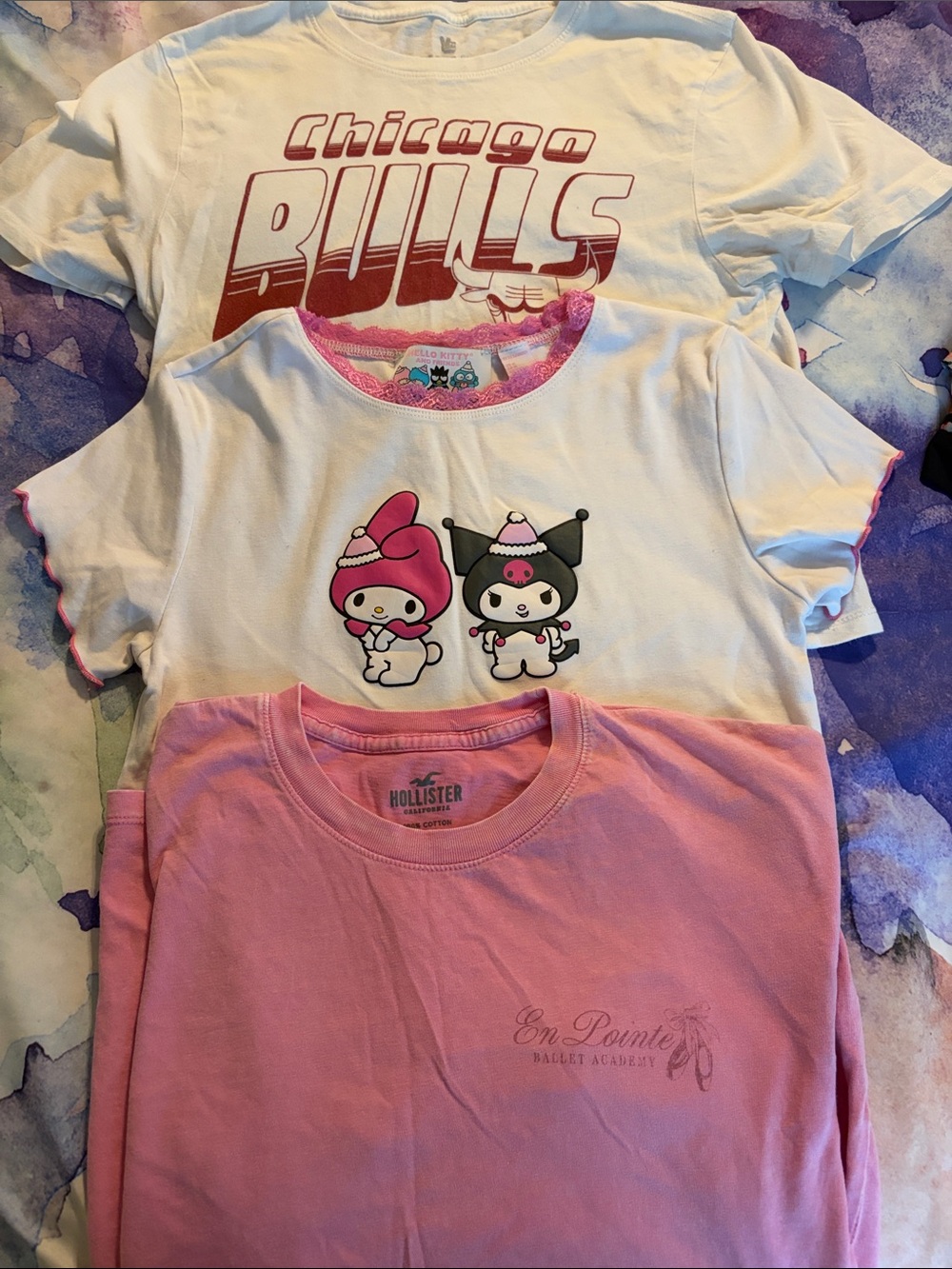 Bundle of three (3) shirts Hollister Pink Crewneck Tee - Light Pink